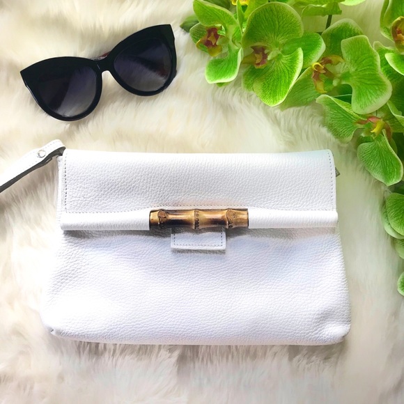 Cecconi Piero Handbags - ᴄᴇᴄᴄᴏɴɪ ᴘɪᴇʀᴏ//Leather Bamboo Wristlet Clutch